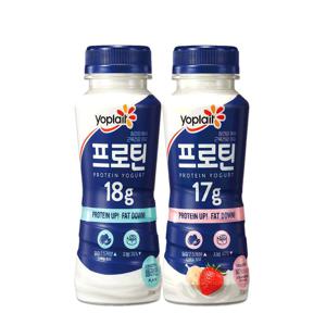 요플레 프로틴 드링크 2종(플레인/ 딸기바나나) 210ml*12입