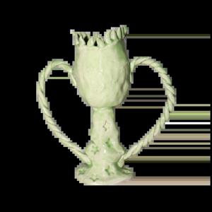 GREEN TWIST HANDLE GOBLET