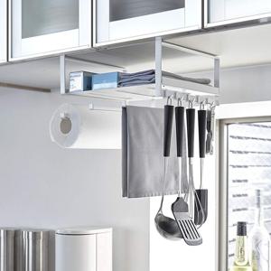 [해외] 주방 수납 다용도 선반 키친타올걸이 도마 거치대 플레이트 4746