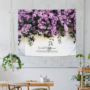 바이올렛퍼퓸 패브릭포스터 창문 벽 가리개 가림막 인테리어 꽃 감성 4size