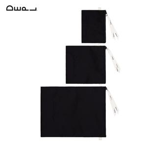 방수 코튼 미니 보부상 백인백 이너백 화장품 파우치 LOGO.pouch_BK