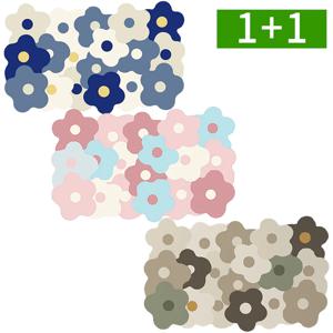 1+1 플라워 규조토 발매트 60x40cm 주방 욕실 현관 미끄럼방지 발판 매트