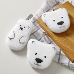 북극곰 설거지 항균 아크릴 수세미 2P세트