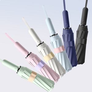 솜사탕 투톤 오토락 암막 3단 자동 우산 겸용 양산 우양산 자외선 차단