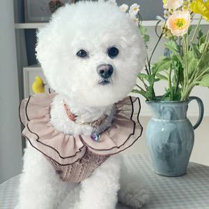 강아지 티셔츠 쉬폰 프릴카라 니트 조끼 가디건 봄가을옷