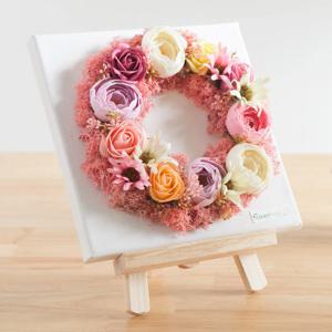 스칸디아모스 공기정화식물 액자 이젤 플라워 세트 25cm 2컬러