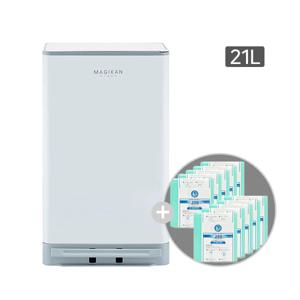 휴지통 쓰레기통 히포 21L 화이트 (추가 리필 10롤) 4중냄새차단
