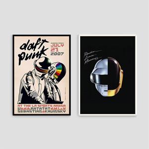 다프트펑크 EDM 앨범 포스터 헬멧 액자
