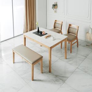 라망 1200 세라믹식탁 4인용 의자 벤치 세트 고무나무 원목