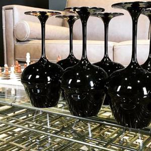 와인잔 스페셜에디션 오노머스트 블랙 35CL 2개 레드 화이트 둘리 크리스탈