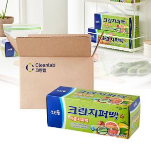 투명 비닐 이중 지퍼백 18cm x 20cm(소) 50매 20개 밀폐 위생