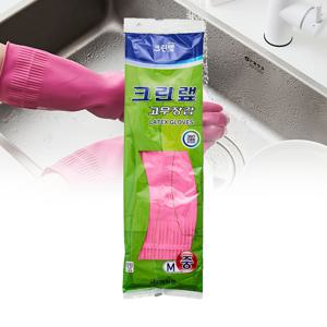 라텍스 위생장갑 주방 요리 고무장갑 37cm(중) 이중코팅