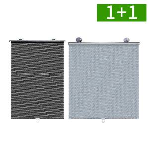 1+1 붙이는 창문 블라인드 암막 햇빛가리개 롤스크린 무타공 커튼 가림막 45X125