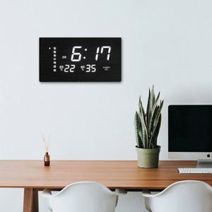 국산 GPS LED 벽시계 날짜 KMG-7080_우드