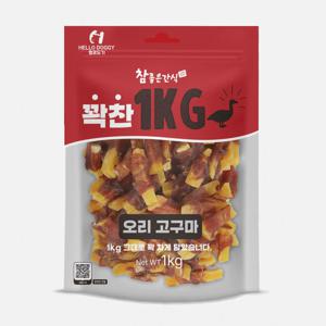 강아지대용량간식 애견간식 꽉찬 오리고구마 1kg