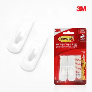 3M 코맨드 벽걸이 옷걸이 가방걸이 탈부착 후크 다용도 훅 17001(중)