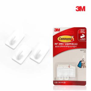 3M 코맨드 벽걸이 옷걸이 가방걸이 다용도 후크 유틸리티 훅 17502(소)
