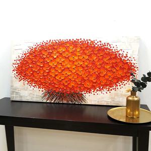 예쁜 붉은색 꽃그림 유화 인테리어 홈데코 액자