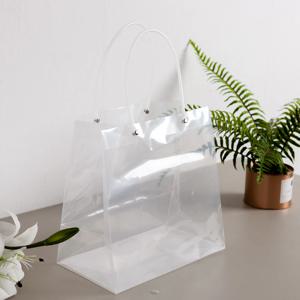 꽃다발 투명 쇼핑백 PP 정사각형 3호 (대) 26x26cm 선물 포장