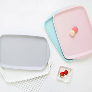 1+1 손잡이가 있는 대형 파스텔 쟁반 핸들트레이 가로 46cm