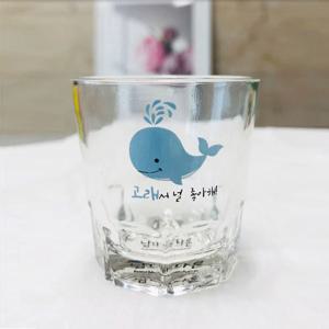 고백 소주잔 4p세트 (고래/상어)