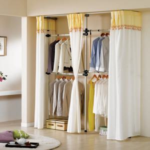 고정식 커튼 옷걸이 드레스룸 4단 행거
