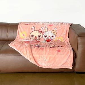 부드러운 캐릭터 극세사 무릎담요 오렌지 ( 캠핑 미니 낮잠이불 블랭킷 밍크 사무실 담요 )