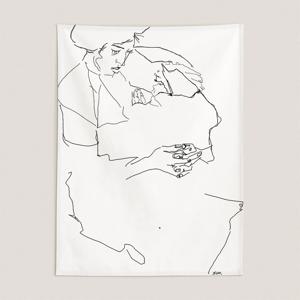 인테리어 패브릭포스터 / 가리개 커튼 _ES모유수유드로잉