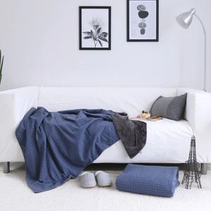 체크블루 두겹 극세사담요/블랭킷/캠핑이불/대형담요/무릎담요 (3size)