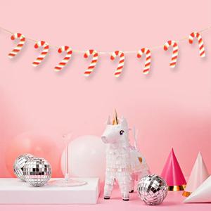 미니 반짝이는 체리맛 캔디케인 가랜드