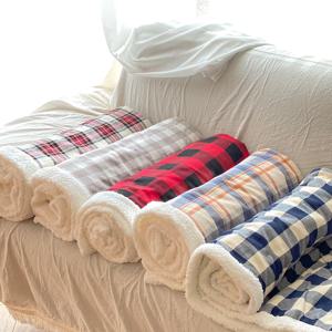 체크 양털 극세사 블랭킷 무릎담요 6colors 2size