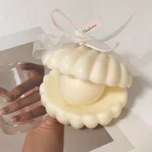 진주조개캔들 오브제캔들 디자인 향초 필라왁스 인테리어소품 생일선물