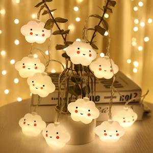 반짝이는 LED 구름 가랜드 10P