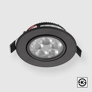 LED 5W 매입등 3인치 휴빛 다운라이트 V2 블랙 MR16 할로겐 대체용