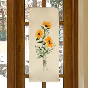 풍수 해바라기 세로형 패브릭 포스터 / 바란스커튼 (GM 625002)