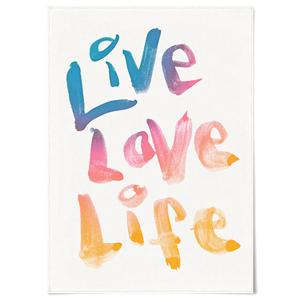 Live love life F134 패브릭 포스터 캘리그라피 레터링 타이포 액자