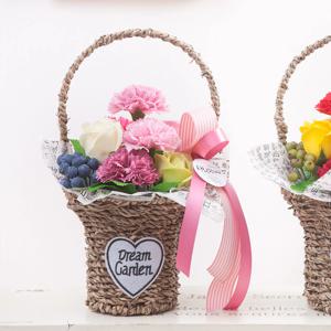 비누 카네이션 조화 바구니 드림 30cm 2컬러 꽃 어버이날 스승의날