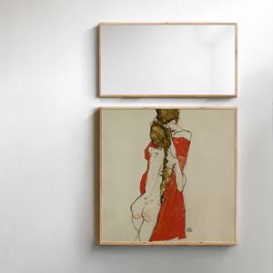 벽걸이 거울 명화 액자 세트 _ 에곤쉴레 엄마와딸