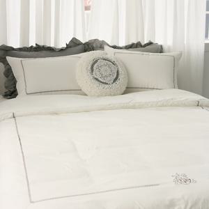 프렌치자수 오가닉 순면 호텔식 차렵 풀세트 Q 3colors