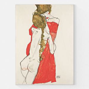 명화 캔버스 그림 액자 _ 에곤쉴레 엄마와딸