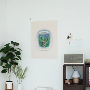 하늘에서 본 파리 패브릭 포스터 / 가리개 커튼 50x70 cm