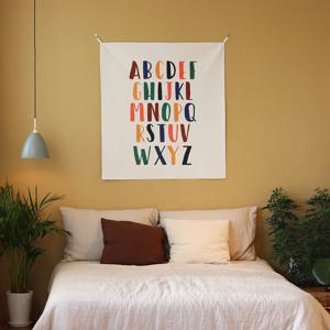 알파벳 패브릭 포스터 / 가리개 커튼 90x100 cm
