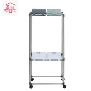 바퀴이동 분리수거함 더블 4PCS (스핀형/더블형)