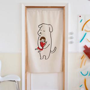 Dear my pet 강아지 일러스트 가림막 커튼 도어커튼 패브릭 가리개 커튼(2size)