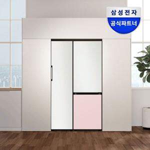 비스포크 2도어 573리터 냉장고 RB33A3661AP+RZ24A5660AP 메탈쿨링