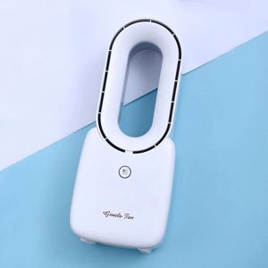[해외] 날개없는 탁상용 휴대용 사무실 소형 LED 무선 선풍기
