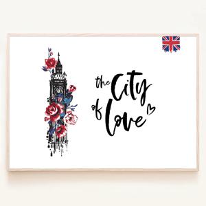 런던 City of Love 도시풍경 예쁜 포스터 액자
