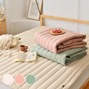 브레스 60수 워싱 누빔 고정밴딩 침대패드 SS/Q/K 3colors