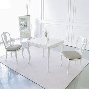 봄베이 엔틱 2인 식탁 세트 화이트