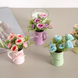 석류꽃 조화 화분 큐티 포트 set 13cm 2colors 인테리어 장식